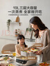 美的（Midea）0涂層電蒸鍋燉蒸煮一體多功能鍋304不銹鋼可拆洗19L三層大容量家用4-6人蒸煮鍋蒸魔方ZGS352302 曬單實(shí)拍圖