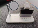 穆象無(wú)線(xiàn)充電器三合一多功能適用蘋(píng)果17/16/15磁吸MagSafe耳機apple watch S11手表支架iphone12ProMax 白色【時(shí)鐘+鬧鐘+夜燈】配雙C線(xiàn) 曬單實(shí)拍圖