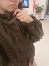 自巧小個(gè)子棕色韓版立領(lǐng)酷颯風(fēng)皮衣外套女秋季新款短款上衣 謐黑色 S 尺碼三 曬單實(shí)拍圖
