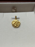 周生生黃金吊墜玫瑰花 足金掛墜女不含項鏈78715P計價(jià)3.35克 曬單實(shí)拍圖