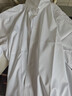 羅蒙（ROMON）【桑蠶絲免燙】短袖襯衫男士白襯衫修身襯衣商務(wù)職業(yè)男白色XL 曬單實(shí)拍圖