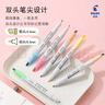 百樂(lè )（PILOT）KIRE-NA奇麗奈雙頭熒光筆劃重點(diǎn)筆不暈染記號筆標記筆彩色熒光筆學(xué)生用文具手賬筆輪廓筆 粉 曬單實(shí)拍圖