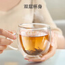 京東京造 玻璃杯 個(gè)人專(zhuān)用茶水杯子雙層玻璃耐熱咖啡馬克杯380ml 曬單實(shí)拍圖