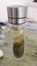 XDO一鍵開(kāi)蓋水杯男士茶杯雙層玻璃泡茶杯子防爆耐高溫全鋼蓋 曬單實(shí)拍圖