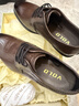 VOLO犀牛男鞋商務(wù)正裝皮鞋休閑男士?jì)仍龈咄笟獾卤刃?卡其 40 曬單實(shí)拍圖