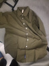 純棉寬松版夏季新款短袖襯衫男休閑工裝薄款襯衣中袖百搭外套外穿 軍綠色 GF20315/2216 3XL 【推薦165-180斤】 曬單實(shí)拍圖