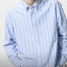 優(yōu)衣庫合作款/男裝女裝牛津紡寬松條紋襯衫/長(cháng)袖襯衣480802 60 淺藍色 3XL /185/120C 曬單實(shí)拍圖