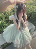 唐努烏現貨花仙子Lolita小清新禮服甜美花苞裙洛麗塔公主裙可愛(ài)洋裝 小花仙單裙子 S 曬單實(shí)拍圖
