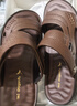 紅蜻蜓涼鞋男26夏季外穿涼拖軟底涼皮鞋中老年爸爸鞋WTT221182S棕色42 曬單實(shí)拍圖