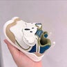 江博士學(xué)步鞋步前鞋秋季男童輕便嬰兒童鞋B13243W010白/杏/綠22 曬單實(shí)拍圖