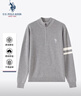 U.S. POLO ASSN.毛衣男秋季商務(wù)休閑長(cháng)袖立領(lǐng)針織衫男士外套保暖上衣男裝 曬單實(shí)拍圖