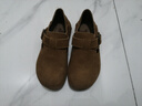 紅蜻蜓勃肯鞋女鞋百搭兩穿一腳蹬復古圓頭休閑女單鞋WBB34453駝色37 曬單實(shí)拍圖