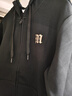 馬克華菲開(kāi)衫衛衣外套男生春秋330G重磅連帽基礎款拉鏈上衣服 黑 XL 曬單實(shí)拍圖