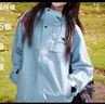 駱駝（CAMEL）外套全地形夾克男女款防風(fēng)防水戶(hù)外服 J35CW1L0032 遠霧藍 XS 曬單實(shí)拍圖
