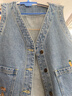 她池牛仔馬夾2026春裝新款女裝時(shí)尚寬松大口袋單排扣馬甲 曬單實(shí)拍圖