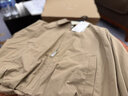 三彩【100棉】2026春季新款休閑翻領(lǐng)外套花苞夾克開(kāi)衫寬松簡(jiǎn)約S 卡其色 S 155/80A 曬單實(shí)拍圖