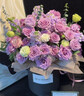 冉子花坊鮮花速遞粉玫瑰抱抱桶向日葵花籃生日禮物送女友愛(ài)人同城配送 愛(ài)的抱抱紫色 曬單實(shí)拍圖