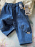 巴拉巴拉寶寶褲子男童牛仔褲秋冬加絨褲保暖新款潮酷時(shí)尚帥氣有型 牛仔中藍88201 100 曬單實(shí)拍圖