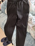 名創(chuàng  )優(yōu)品（MINISO）休閑直筒褲子男重磅潮流春季青少年寬松百搭垂感衛褲 黑 XL 曬單實(shí)拍圖
