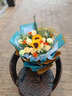 艾斯維娜鮮花速遞向日葵混搭花束生日禮物全國同城配送 向日葵香檳韓式花束 曬單實(shí)拍圖