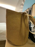 MUJI紙編水桶狀編織斜挎包  禮物 托特包大 均碼 曬單實(shí)拍圖