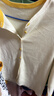 三彩2026春季新款圓領(lǐng)針織衫簡(jiǎn)約撞色長(cháng)袖開(kāi)衫外套顯瘦M 嫩黃色 M 160/84A 曬單實(shí)拍圖