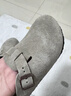 BIRKENSTOCK勃肯德國進(jìn)口女款牛皮絨面革時(shí)尚灰色Boston包頭拖鞋 石灰色窄版1027751 36 曬單實(shí)拍圖