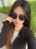 CinvaiKrose小c&k太陽(yáng)鏡女士夏季2026新款大框墨鏡女生防曬戶(hù)外開(kāi)車(chē)旅行眼鏡 亮黑色Black【眼鏡盒三件套】 曬單實(shí)拍圖
