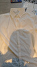 名創(chuàng  )優(yōu)品（MINISO）冰絲短袖襯衫男夏季青少年痞帥潮流休閑百搭寬松襯衣 白 L 曬單實(shí)拍圖