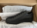 愛(ài)步（ECCO）休閑鞋男 2026年新款真皮簡(jiǎn)約舒適板鞋輕商務(wù)男鞋 柔酷10號560114 黑色56011401001 39 曬單實(shí)拍圖