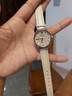 適配施華洛世奇表帶女真皮原裝滿(mǎn)天星Swarovsk水鉆綠水鬼手表帶 米白色-玫瑰金色針扣 14mm 曬單實(shí)拍圖