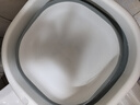 諾蘭森迪 旅行折疊盆洗臉盆子家用旅游軍訓必備用品水盆宿舍灰白色-大號 曬單實(shí)拍圖