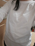 班尼路（Baleno）白色正肩長(cháng)袖T恤女2026春秋季新款寬松純棉打底衫女裝內搭上衣服 曬單實(shí)拍圖