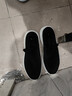 啄木鳥(niǎo)踩屎感一腳蹬運動(dòng)鞋男春季休閑高幫襪子鞋黑色透氣潮流泡沫底布鞋 黑白 41 曬單實(shí)拍圖