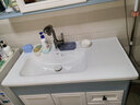 波彼（BOBI）陶瓷一體盆左側邊盆洗手盆單盆4850寬浴室柜實(shí)心臺盆洗臉面池定制 【91*48cm】左盆+下水器+安裝膠 曬單實(shí)拍圖