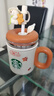 星巴克（Starbucks）杯子小熊甜品屋系列不銹鋼帶茶漏吸管杯套裝可愛(ài)桌面杯男女士送禮 不銹鋼帶茶漏吸管杯套裝 曬單實(shí)拍圖
