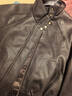 百圖betu女裝秋季新款新復古回潮洗水皮衣寬松夾克外套女2409T58 咖啡色 M 曬單實(shí)拍圖