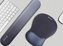 宜適酷（EXCO）鍵盤(pán)手托護腕鼠標墊套裝  人體工學(xué)護腕大號藍黑漸變鼠標護手腕托墊子男女生硅膠防滑鍵盤(pán)手托0511 曬單實(shí)拍圖