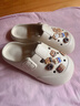 利達妮（TZLDN）eva洞洞鞋女士外穿防滑夏季防臭踩屎感家居家用沙灘涼鞋包頭拖鞋 小熊基地(12個(gè)) 38-39 【標準碼】 曬單實(shí)拍圖