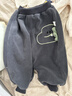 嘟嘟家【雙面絨】?jì)和杭炯咏q褲子男童保暖休閑褲女童卡通舒適長(cháng)褲春裝 灰色 90 曬單實(shí)拍圖