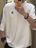 阿迪達斯（adidas）男女 三葉草系列 3 STRIPE TEE 短袖 IZ2474 L 曬單實(shí)拍圖