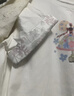 百圖betu女裝春夏新款T恤圓領(lǐng)卡通印花袖口拼接國風(fēng)短袖女2502T30 白色 M 曬單實(shí)拍圖