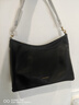 百麗女包慵懶休閑半月HOBO包送禮軟糯鉆石紋牛皮托特包X7199BX5 黑色 曬單實(shí)拍圖
