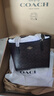蔻馳（COACH）奧萊女士女包經(jīng)典標志中號CITY托特包單肩包手提包通勤禮物city26 核桃棕色 黑色 曬單實(shí)拍圖