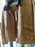 百圖（betu）女裝冬季新款短外套撞色可拆卸皮領(lǐng)麂皮絨棉里外套2511X07 駱駝色 S 曬單實(shí)拍圖