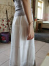 歐貝汐白色半身裙女溫柔風(fēng)氣質(zhì)2026年夏天大裙擺百褶蛋糕裙a字中長(cháng)裙子 白色 M 曬單實(shí)拍圖