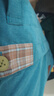馬登復古藍撞色拼接襯衫夾克全純棉燈芯絨翻領(lǐng)薄外套上襯衣女士 湖藍色 S （85-100斤） 曬單實(shí)拍圖