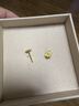 六福珠寶 足金梔子花黃金耳釘 計價(jià) G01G0027DS 約1.00克 曬單實(shí)拍圖