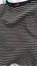 優(yōu)衣庫女裝羅紋船領(lǐng)條紋T恤/五分袖26春夏新款486466 09 黑色 XL 曬單實(shí)拍圖