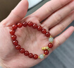 周大生【生日禮物】花生吊墜紅瑪瑙銀手串手鏈國風(fēng)送女友老婆 曬單實(shí)拍圖